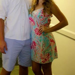 Lily Pulitzer dusty silk strap dress